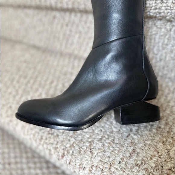 Alexander Wang Black Tall Leather Zip Sigrid Boot-38 - Picture 5 of 6